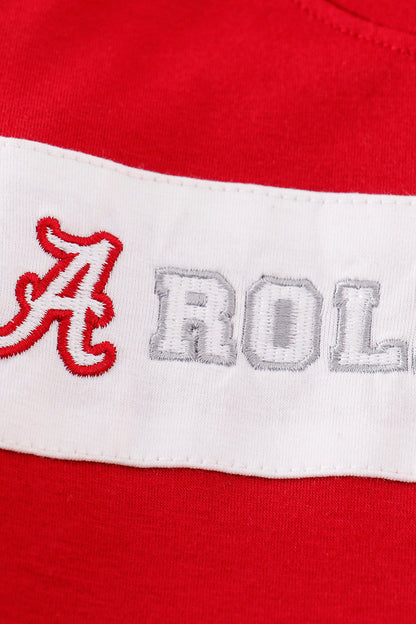 ROLL TIDE Embroidered Maroon Boy Top