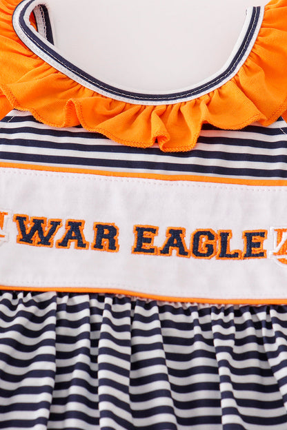 WAR EAGLE Embroidered Stripe Girl Set