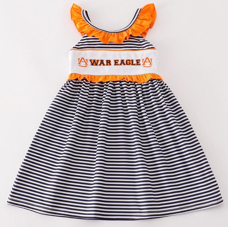 WAR EAGLE Embroidered Stripe Dress