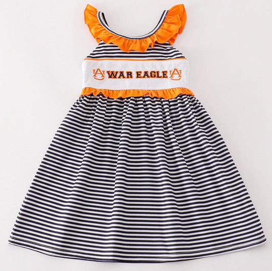 WAR EAGLE Embroidered Stripe Dress