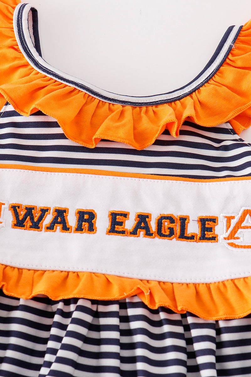 WAR EAGLE Embroidered Stripe Dress