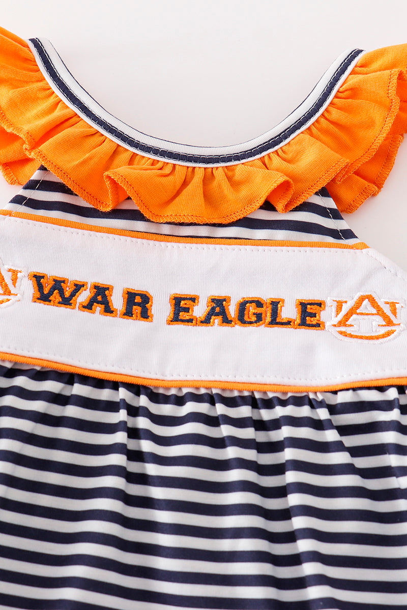 WAR EAGLE Embroidered Stripe Girl Bubble