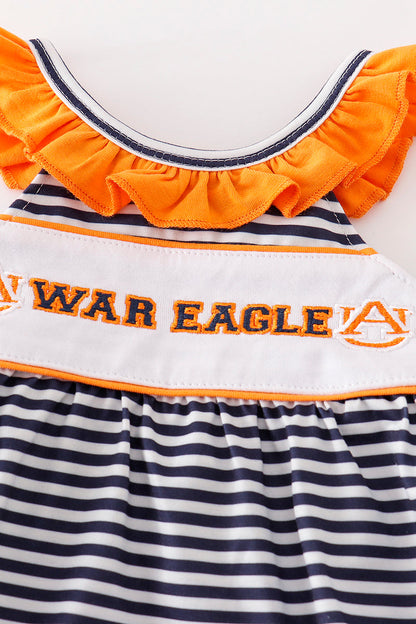 WAR EAGLE Embroidered Stripe Girl Bubble