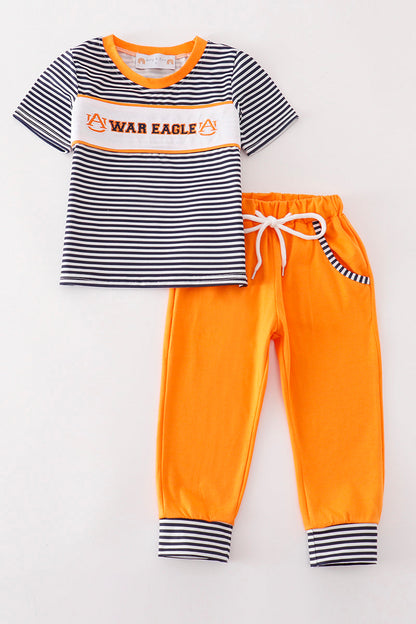 WAR EAGLE Embroidered Stripe Boy Set