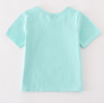 Mom + Me Mint Character Mouse Print Top