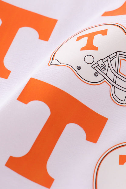 Tennessee Football Print Boy White Top