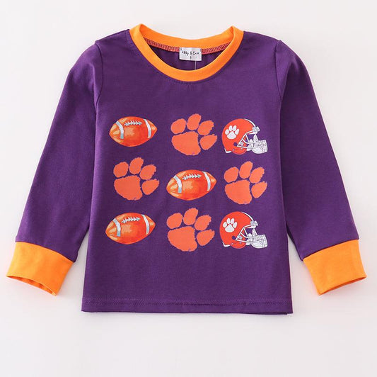 Tigers Football Print Boy Top