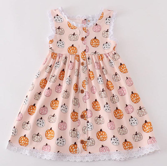 Pink Pumpkin Girl Dress