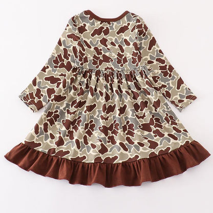 Camouflage Girl Ruffle Dress