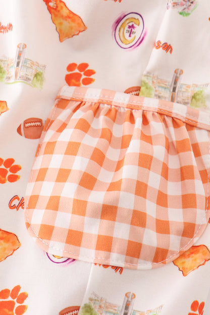 Clemson Football Print Girl Dress