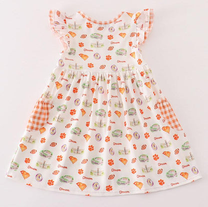 Clemson Football Print Girl Dress