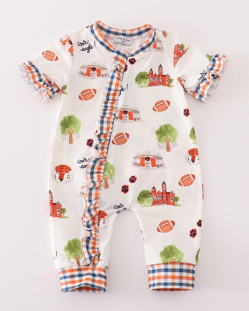 Auburn Football Print Girl Romper