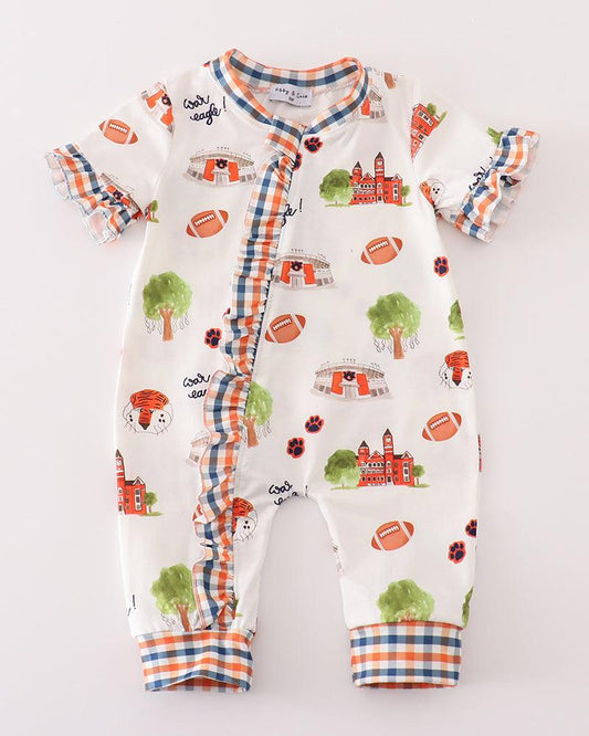 Auburn Football Print Girl Romper