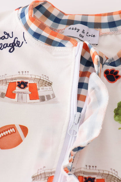 Auburn Football Print Girl Romper