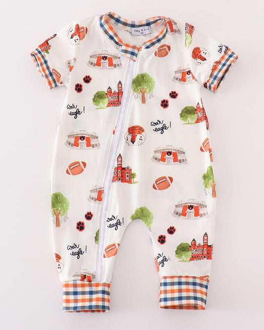 Auburn Football Print Boy Romper