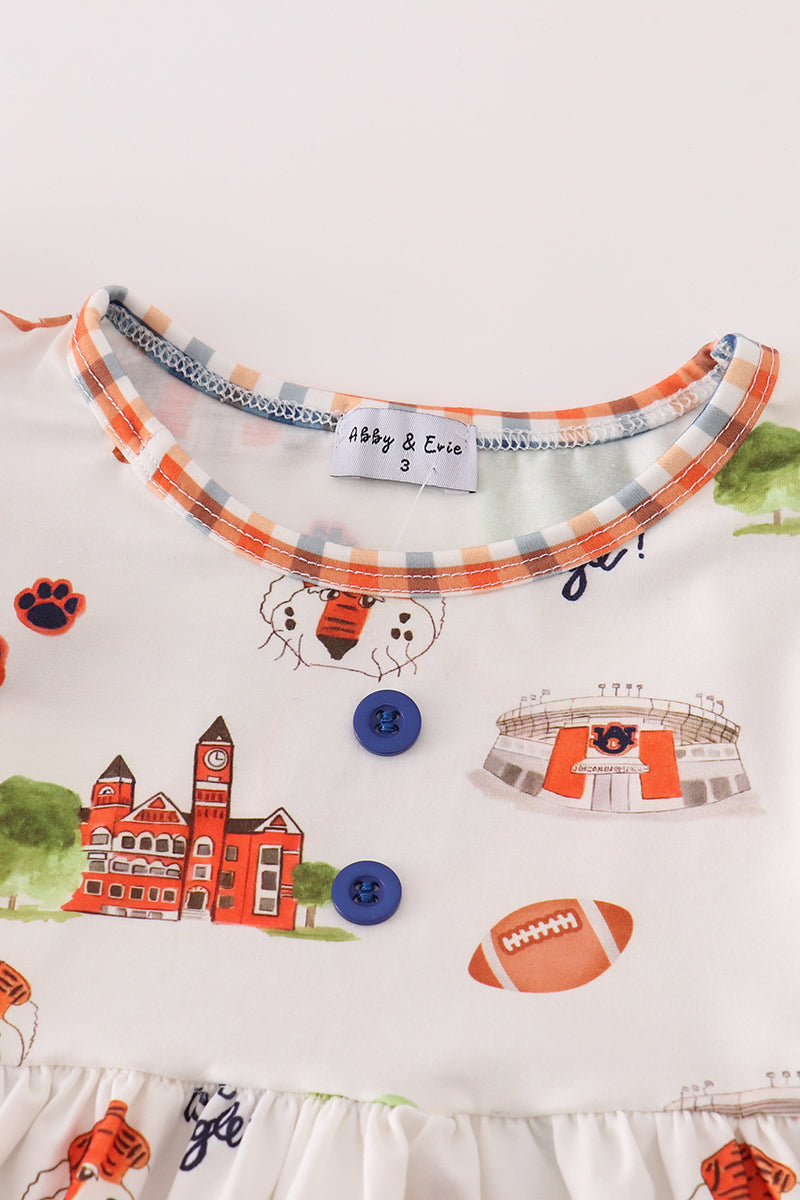 Auburn Football Print Girl Dress