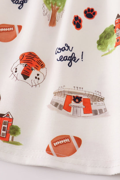 Auburn Football Print Girl Dress