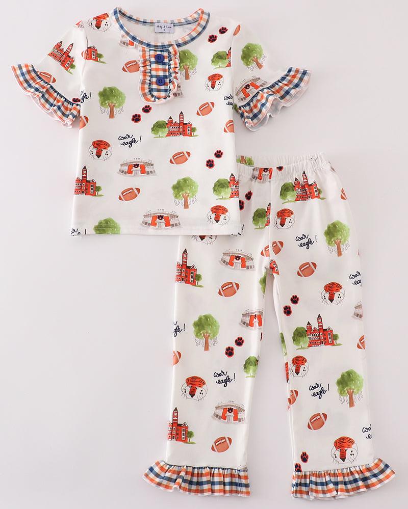 Auburn Football Print Girl Pajamas Set