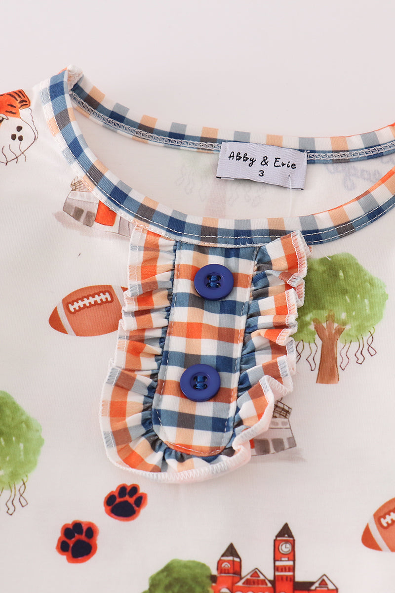 Auburn Football Print Girl Pajamas Set