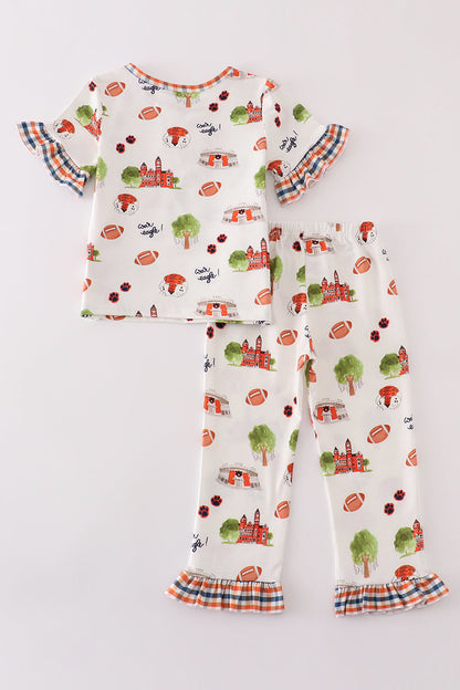 Auburn Football Print Girl Pajamas Set