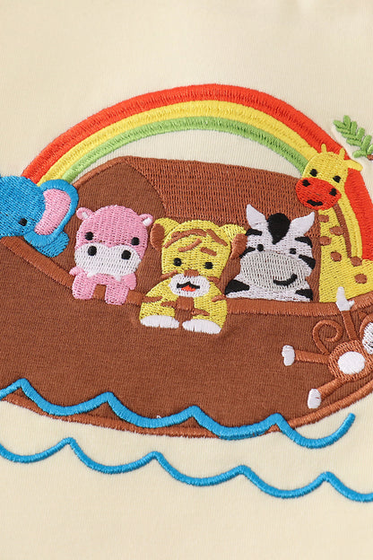 Noah’s Ark Applique Yellow Boy Set