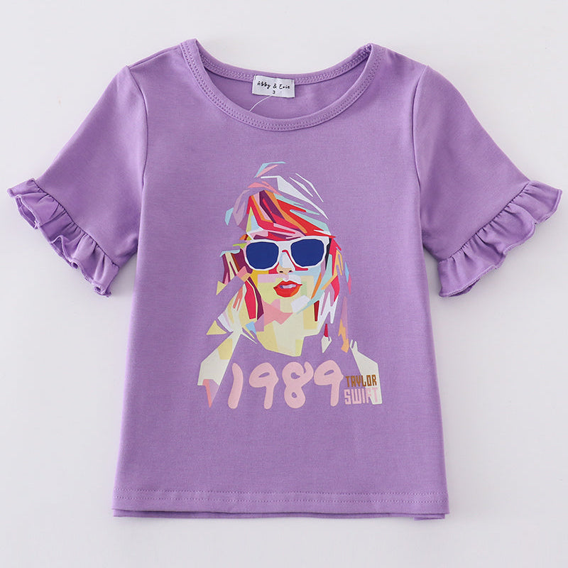 TS 1989 Print Girl Purple Top