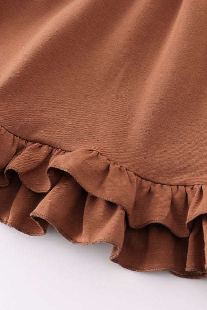 Jamie Chocolate Ruffle Dress