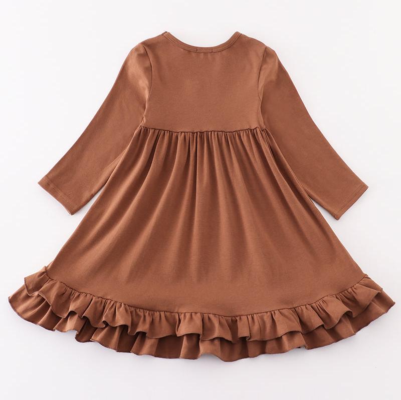 Jamie Chocolate Ruffle Dress