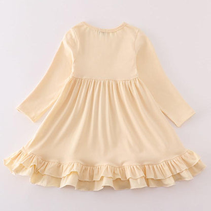 Jamie Cream Ruffle Dress