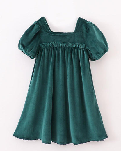 Forest Velvet Mom+Me Dress