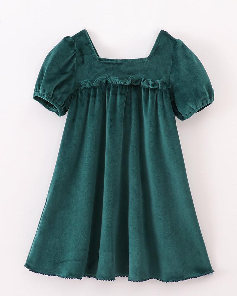 Forest Velvet Mom+Me Dress