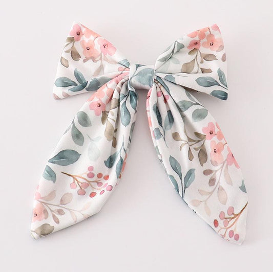 Emma Green Floral Girl Hair Bow