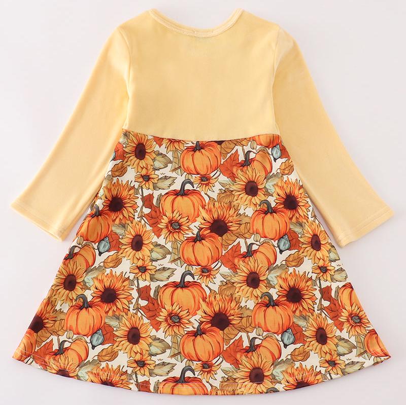 Beige Velvet Pumpkin Dress