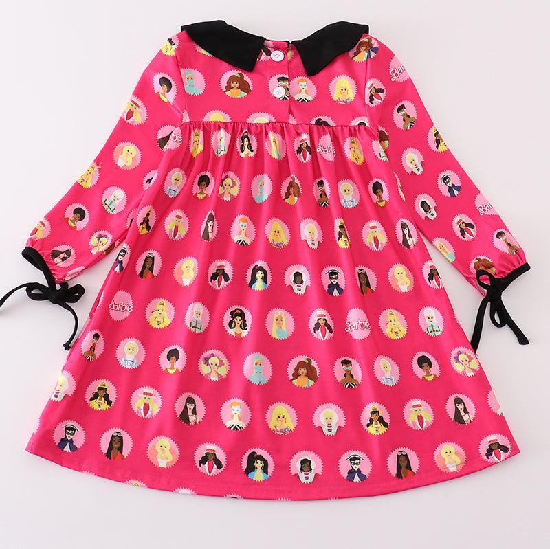 Pink Barbie Print Dress