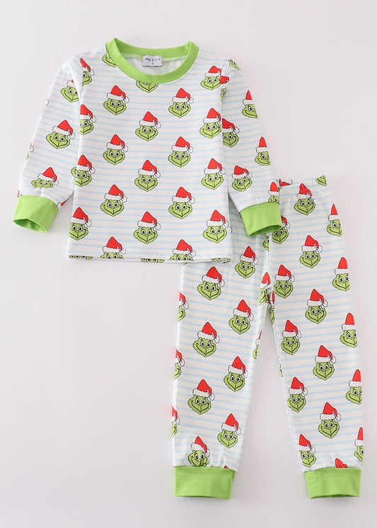 Green Guy Christmas Pajamas Set