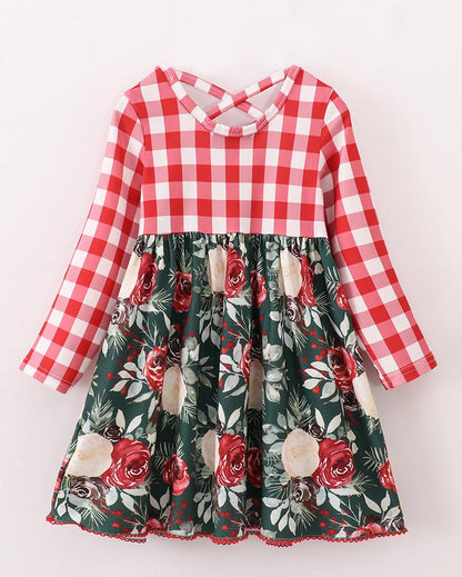 Rosie Red Floral Gingham Mom+Me Dress