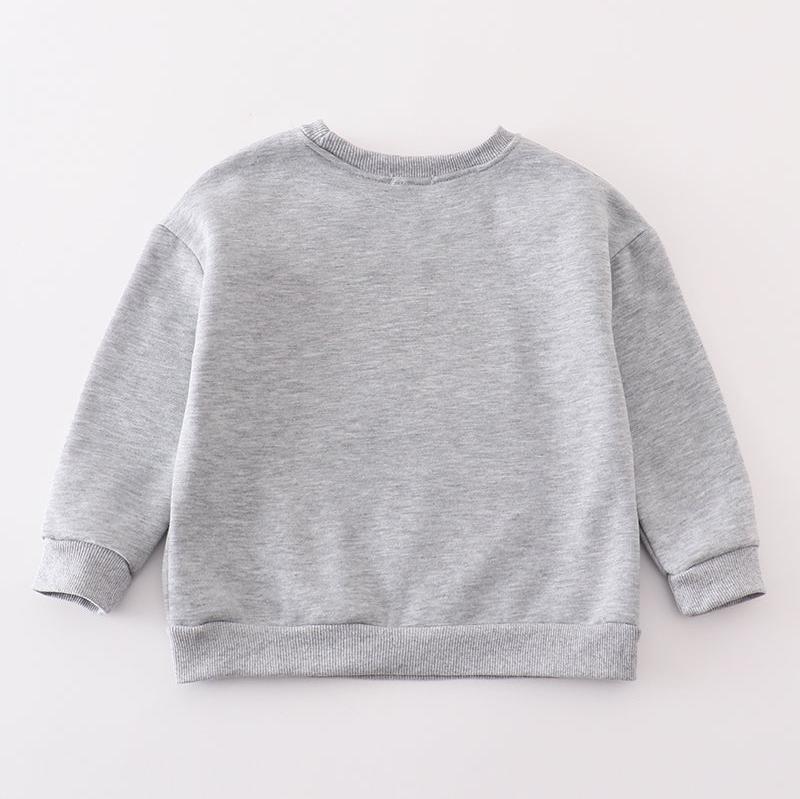 Mama + Mini Applique Gray Fleece Sweatshirt