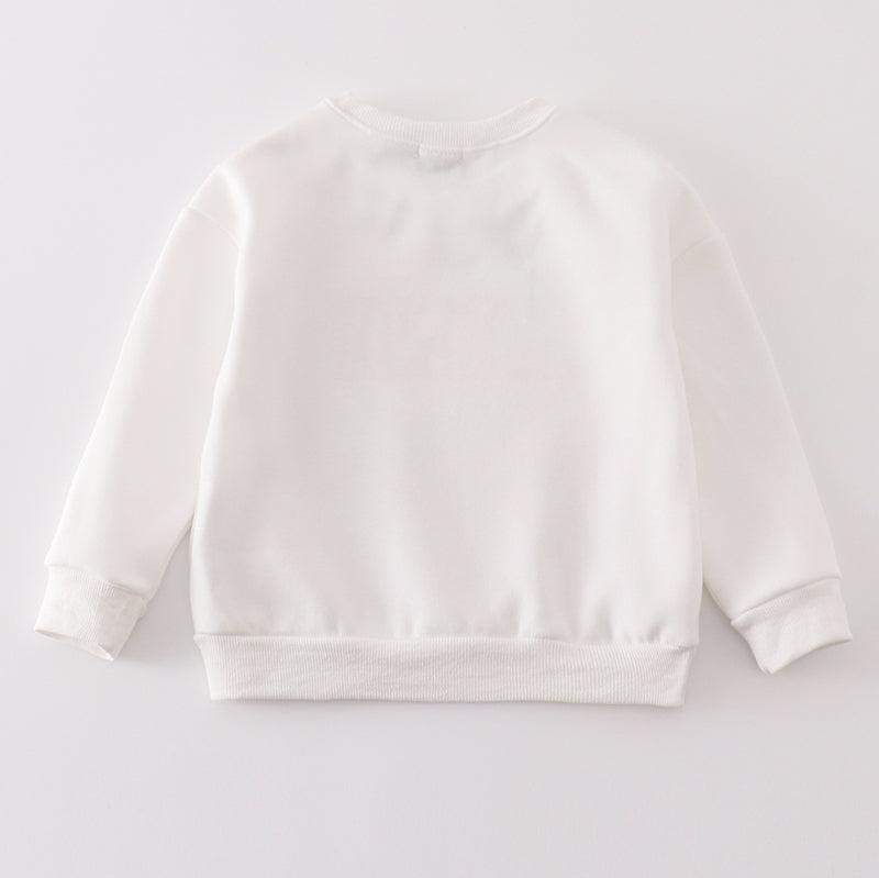 Mama + Mini Applique White Fleece Sweatshirt