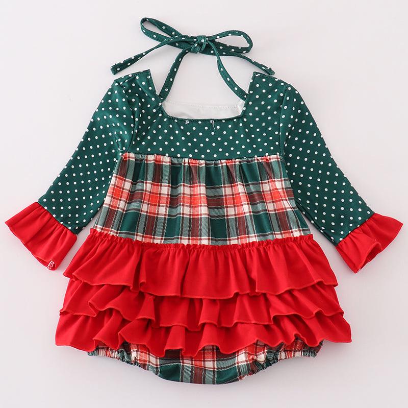 Forest Red Plaid Girl Bubble