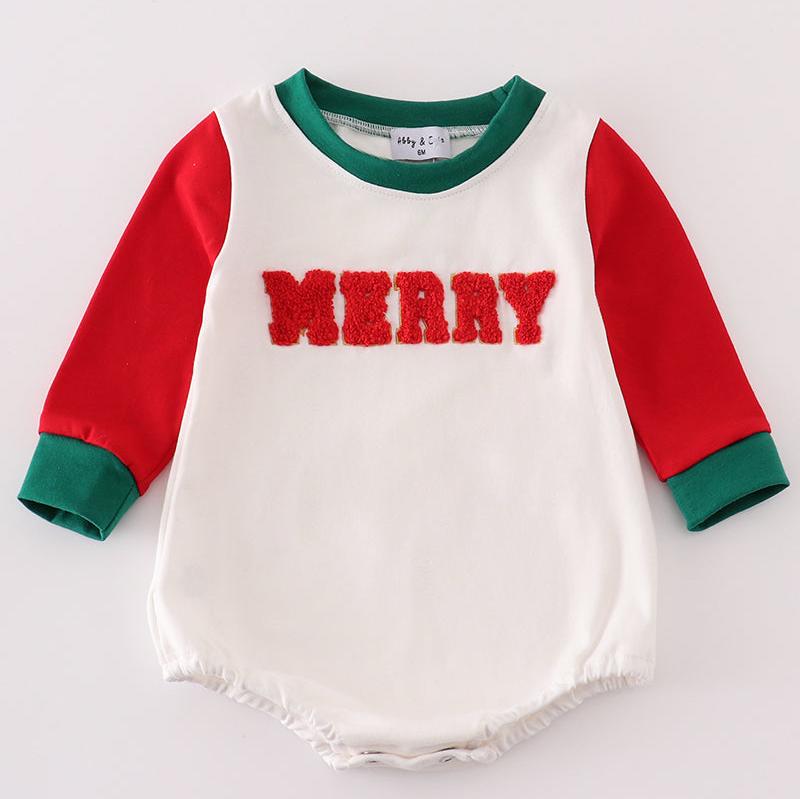 Red Merry French Knot Baby Bubble