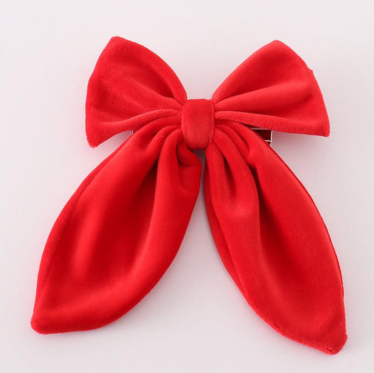 Red Velvet Hair Sailor Bow