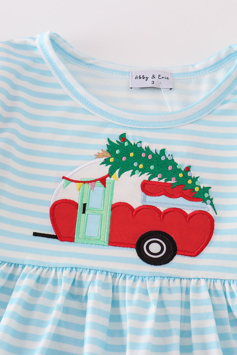 Christmas Camper Applique Dress