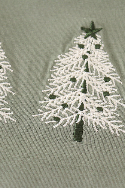 Sage Christmas Tree Embroidered Boy Set