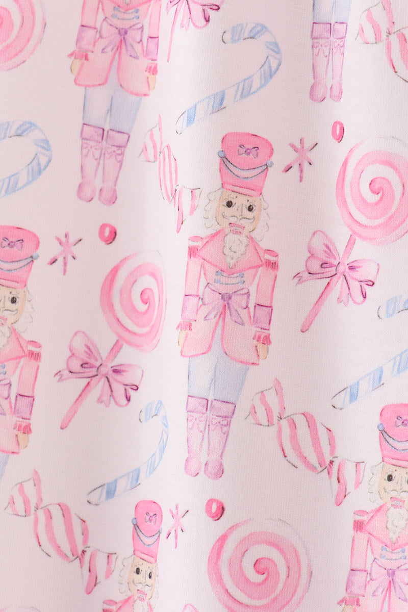 Candy Pink Nutcracker Print Women’s Pajama Pants