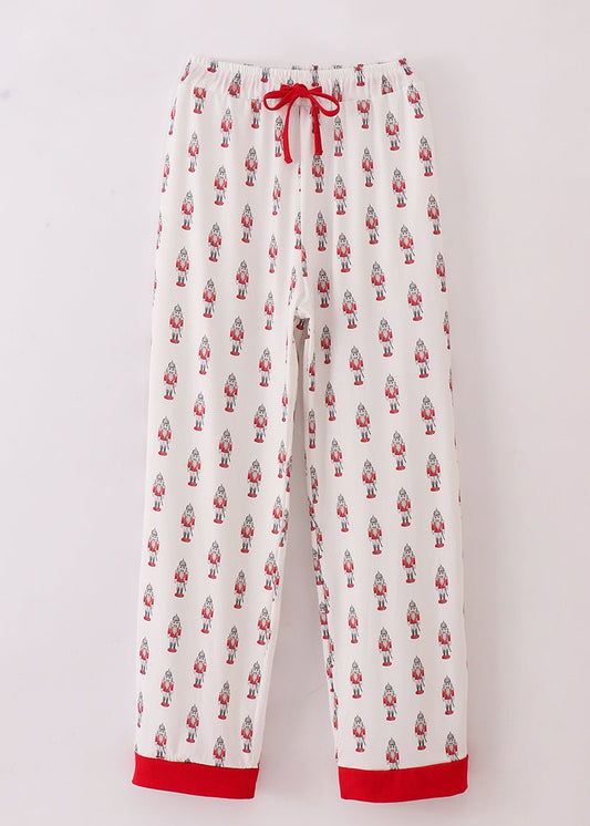 Red Nutcracker Print Men’s Pajama Pants