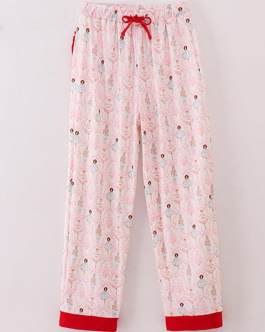 Red Nutcracker Print Women’s Pajama Pants