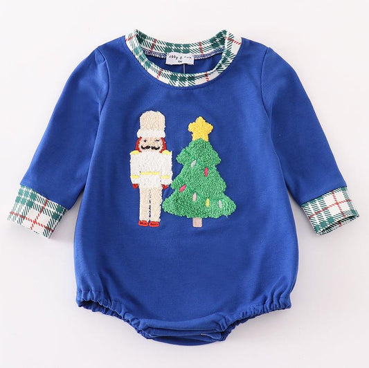 Christmas Nutcracker French Knot Blue Boy Bubble