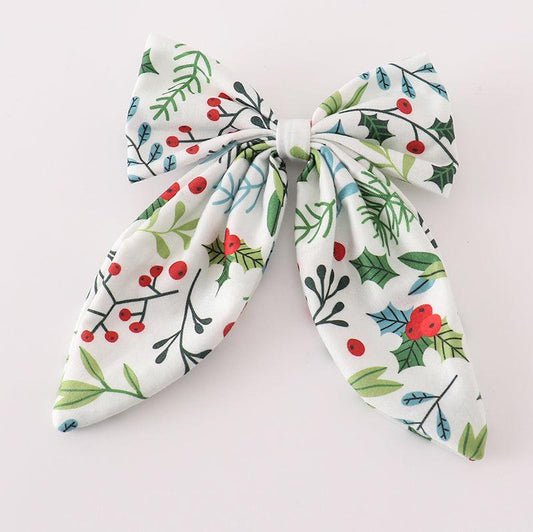 Christmas Print Hair Sailor Bow