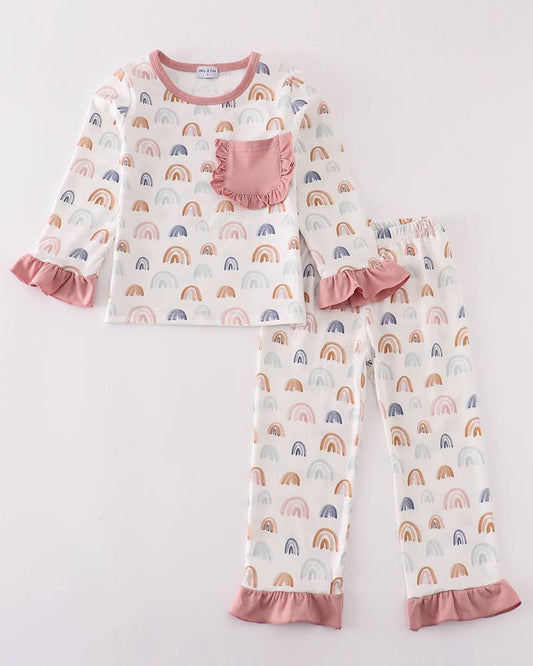 Rainbow Dreams Girl Pajamas Set