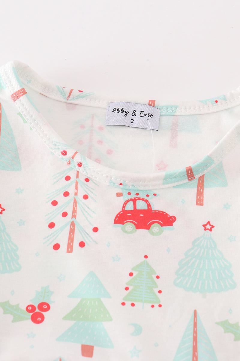 Christmas Car Print Dress